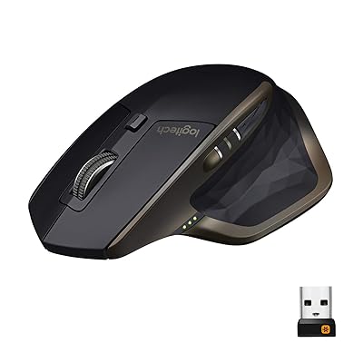 Logitech MX Master Wireless Mouse &ndash; High-precision Sensor, Speed-Adaptive Scroll Wheel, Easy-Switch up to 3 Devices - Meteorite Black