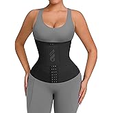 FeelinGirl Waist Trainer for Women Waist Trimmer Ab Belt Tummy Control with Triple Segmented Belt Hourglass Body Shaper