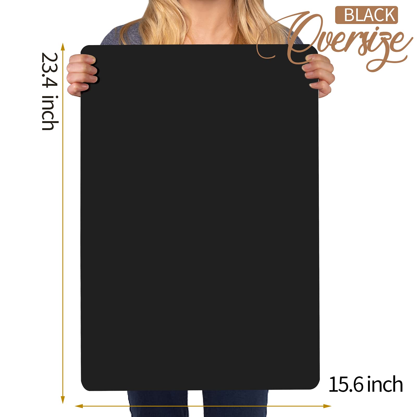 LEOBRO Silicone Mat, 23.4” x 15.6” Black Silicone Mats for Crafts, Resin Molds, Play Dough Mat, for Resin, Clay, Paint, Arts and Crafts, 1 MM Thick