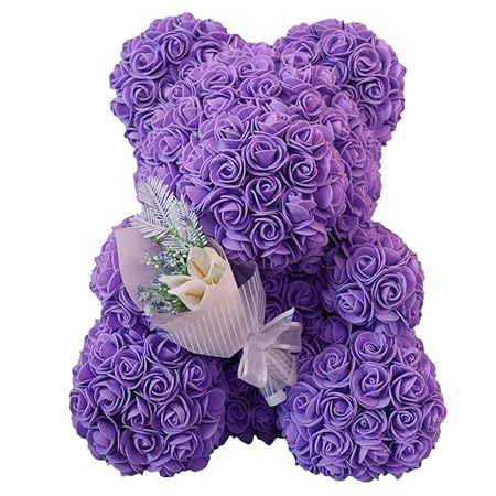 Flameer Rose Ourson Fleurs En Forme De Ours Artificielles 6