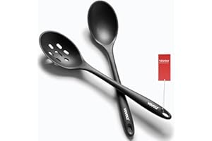 Silicone Spoons for Cooking - Extra Large Kitchen Spoons for Mixing, Serving, & Stirring - 600°F Heat-Resistant Non Stick Ute