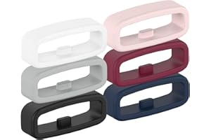 E ECSEM Replacement Fastener Ring Compatible for Garmin Vivoactive 5,Vivoactive 3/Venu,Venu Sq2/Forerunner 45 55 165 245 645/Fenix 7S 6S 5S Bands Silicone Connector Security Loop for Vivoactive 6 Smart Watch