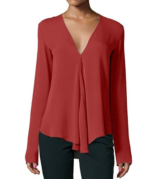 camisas color vino para mujer