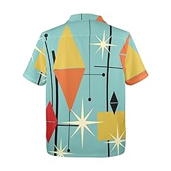 HUGLAZY Retro 50s 60s Shirt Hawaiian Shirts Short