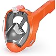Full Face Snorkel Mask Adults-Avokadol Snorkeling Gear for Kids and Adults,180° Panoramic View Anti-Fog Anti-Leak Dry Top Set with Adjustable Straps/Camera Mount, for Beginner.