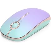Unipows Wireless Mouse-2.4G Slim Portable Computer Mouse with Nano Receiver | Less Noise Mobile Optical Mice for Notebook, PC, Laptop, Desktop, Gradient Mint Green