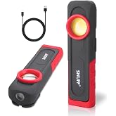600LM Detailing Light Rechargeable, CRI 95+ Paint Correction Inspection Light with Magnetic Base &amp; Hook, 2700/4500/6500K, Handheld LED Swirl Finder Light for Auto Detailing &amp; Color Matching (1 Pack)
