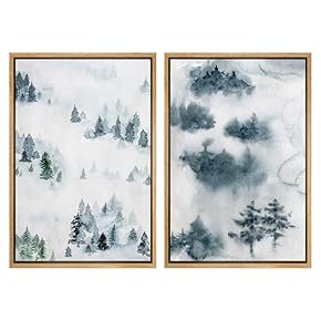SIGNWIN 2 Piece Framed Canvas Wall Art Nordic...