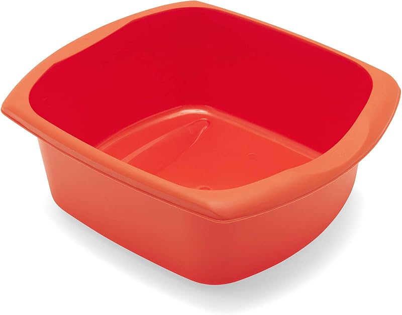 Addis Large Rectangular Washing Up Bowl Flame Orange 9.5 L
