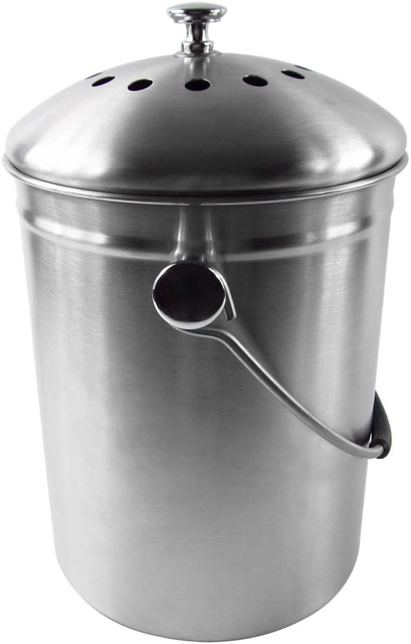 Amazon Com Abakoo Compost Bin 304 Stainless Steel Kitchen