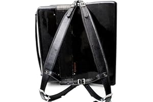 MUSIC FIRST Black Color Genuine Leather Comfortable Padded Accordion Belts 96 Bass 120 Bass Accordion Soft Shoulder Strap Set