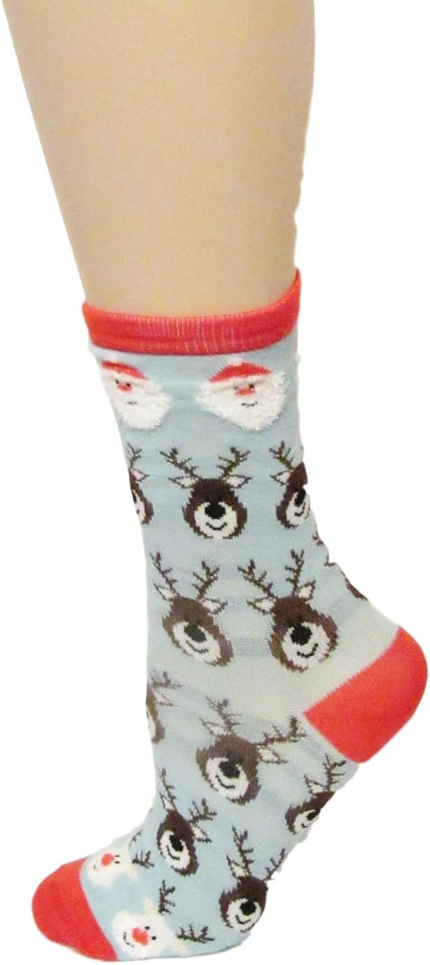 Womens Christmas Socks, Funny Holiday Crew Socks