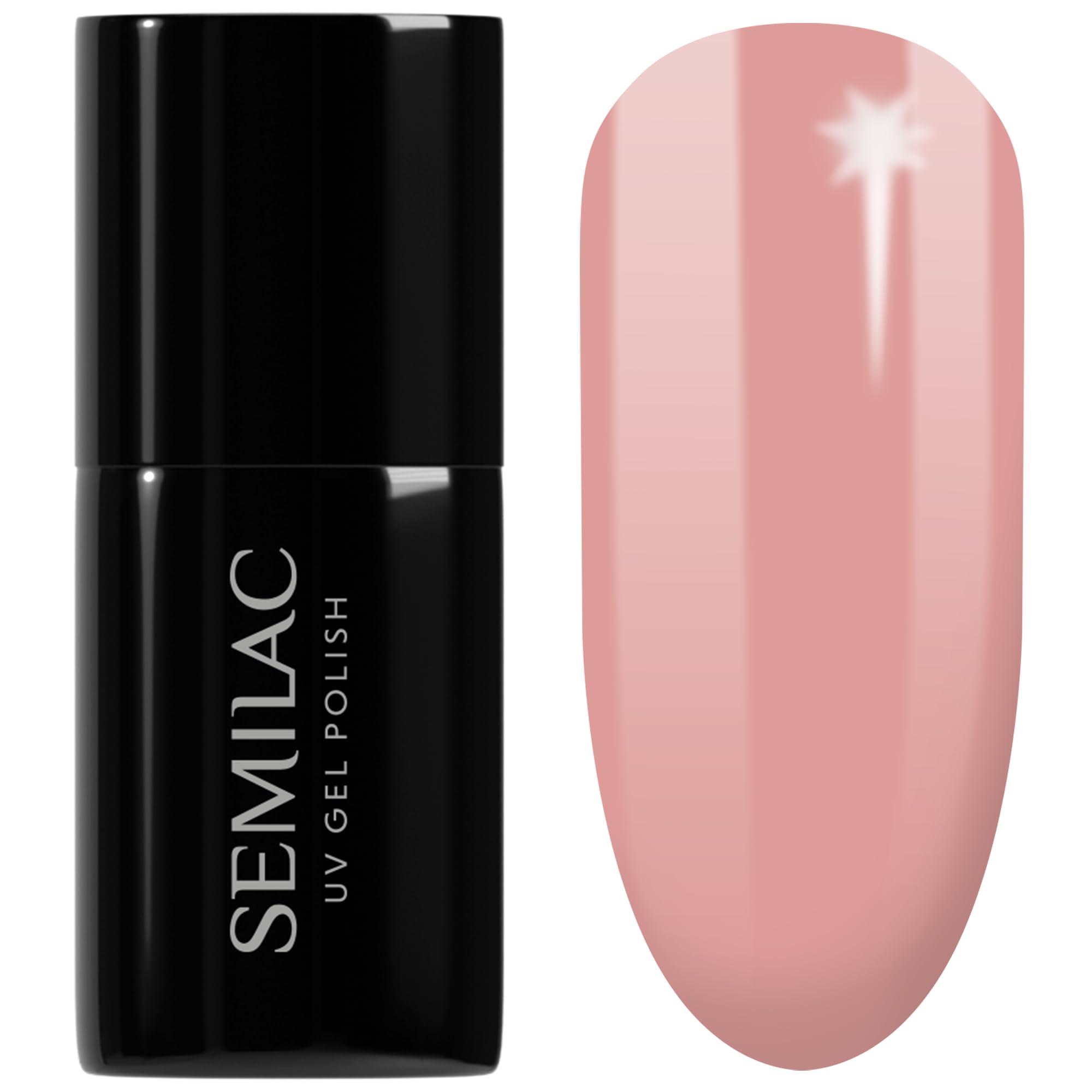 SEMILAC Gel Nail Polish 371 Vivid Coral - Full Coverage Gel Polish - Soak Off Easy To Use LED/UV Nail Lamp - Long Lasting Manicure and Pedicure up to 3 weeks