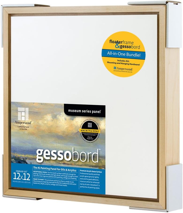 Float Frame 12x12 Maple + 12x12 Gessobord Kit