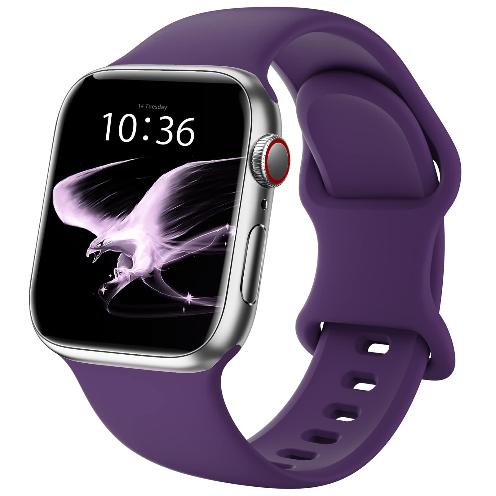 DigiHero Straps Compatible with Apple Watch Strap 40mm 42mm 44mm 41mm 45mm 46mm 38mm, Silicone Sport Replacement Strap for iWatch Series 11 10 9 8 7 6 5 4, SE 3 2 1 Women Men, Purple