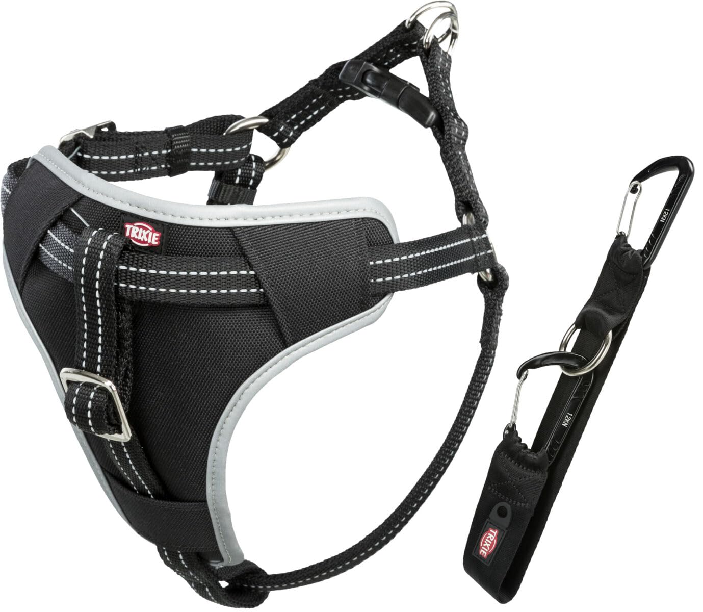Trixie Dog Comfort car harness, S-M: 40-55 cm/20 mm, black