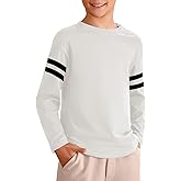 Haloumoning Kids Boys Long Sleeve Crewneck T-Shirts Tee Tops 5-14 Years