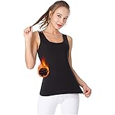 MANCYFIT Thermal Tank Top for Women Fleece Cami Shirt Sleeveless Camisole Base Layer Seamless Warm Vest Scoop Neck