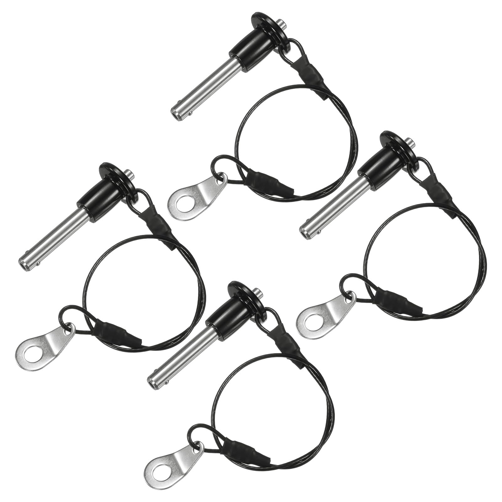M METERXITY 4Pcs Ball Locking Pins 6mm Dia 25mm Usage Length Button Handle Quick Release Pin