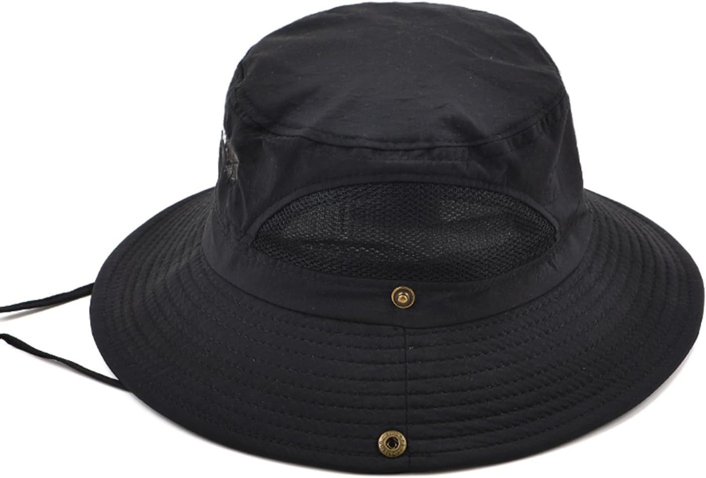 OTOO Sun Protection Bucket Fishing Hats for Men and Women Summer Outdoor SPF 50+ Boonie Cap (Black)