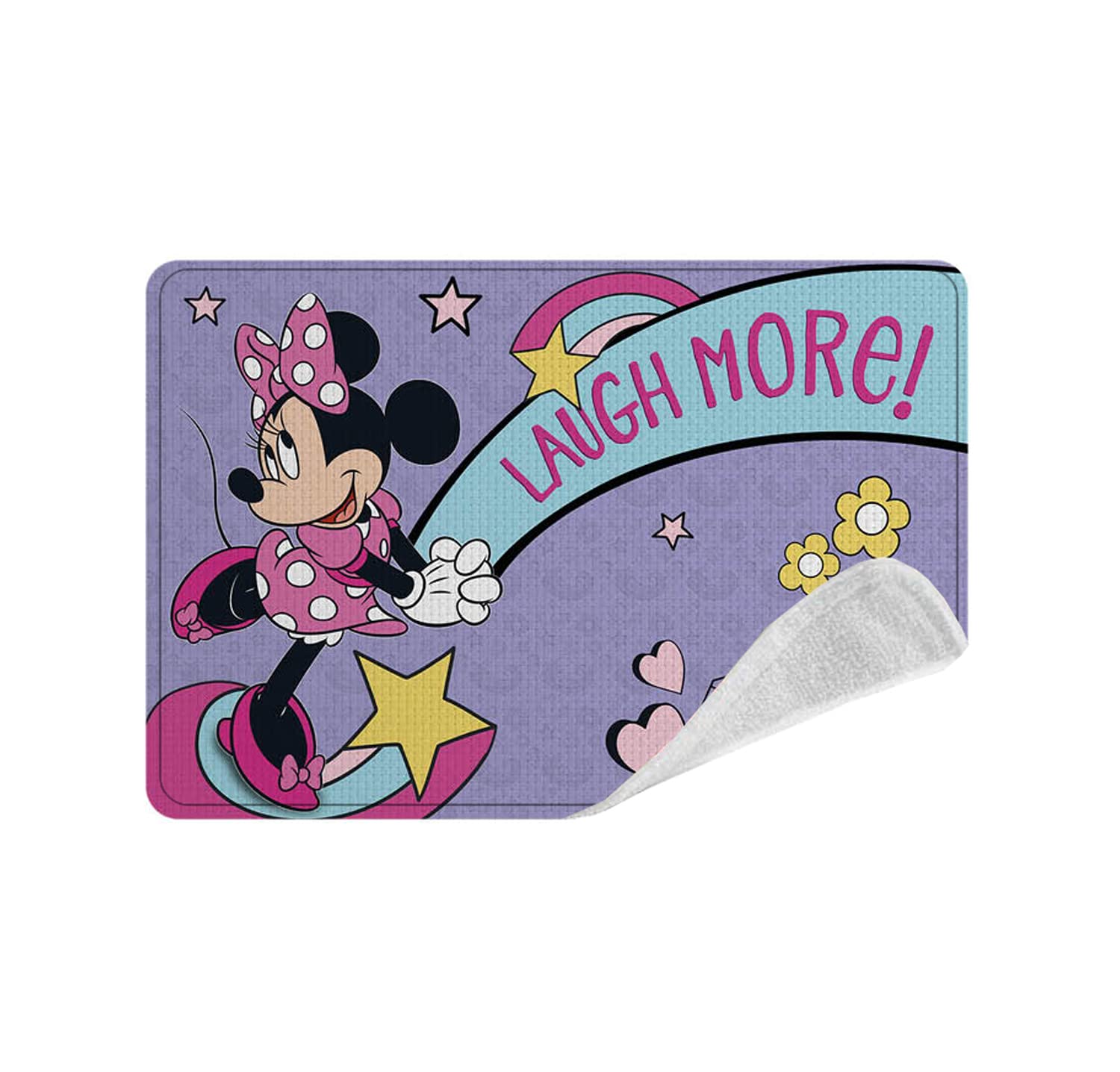 ICE TOYS Desk Protector Fabric Placemat for Girls 30 x 40 cm 100% Polyester for School Travel Gift (Minnie)