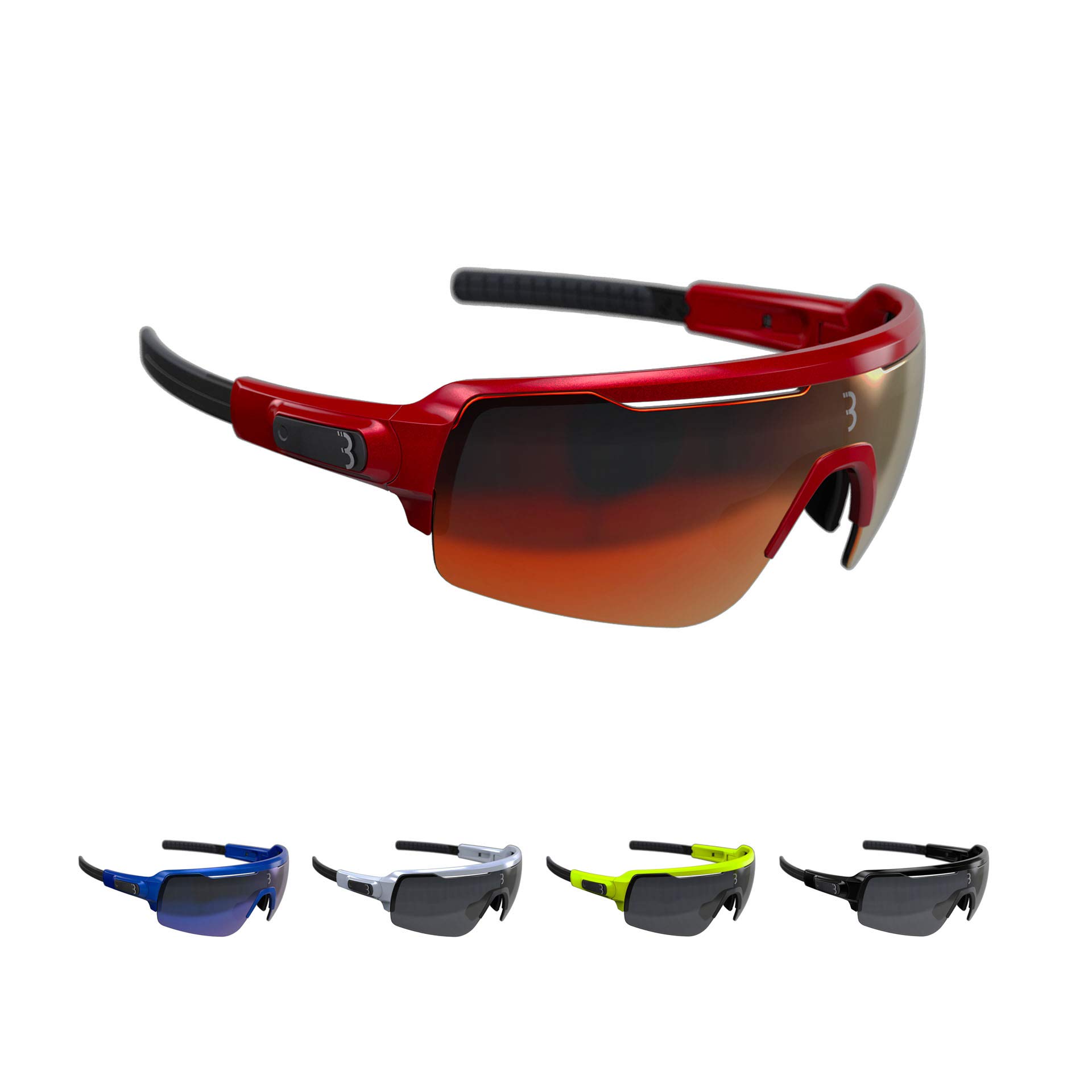 BBB Cycling Unisex's sport glasses Commander, glossy red, One Size