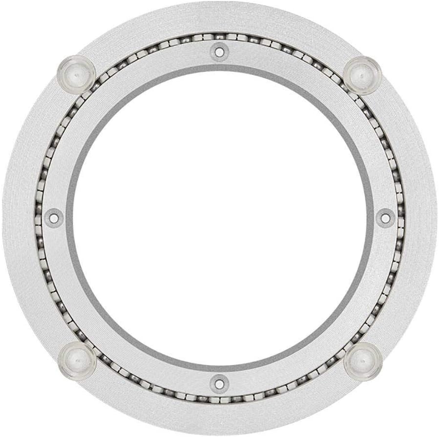 Heavy-Duty Mute 30cm Aluminum Lazy Susan Bearing Turntable Ring Swivel Plate Hardware, Heavy Loads 120kg-30cm