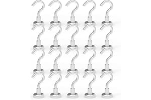MHDMAG Magnetic Hooks Refrigerator,Cruise Ship Accessories, 22LBS Super Magnets with Neodymium Rare Earth for Hanging, Door Holder, Keys, Home, Office, Refrigerators, BBQ, Pack of 20