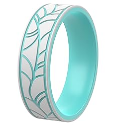 ThunderFit Silicone Wedding Ring Unisex, Laser