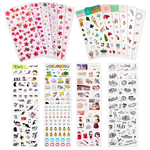 Knaid Planner Stickers Value Pack (Assorted 1200 PCS, 36 Sheets) - Decorative Sticker Collection for Scrapbooking, Calendars, Arts, Kids DIY Crafts, Album, Diary, Bullet Journals by