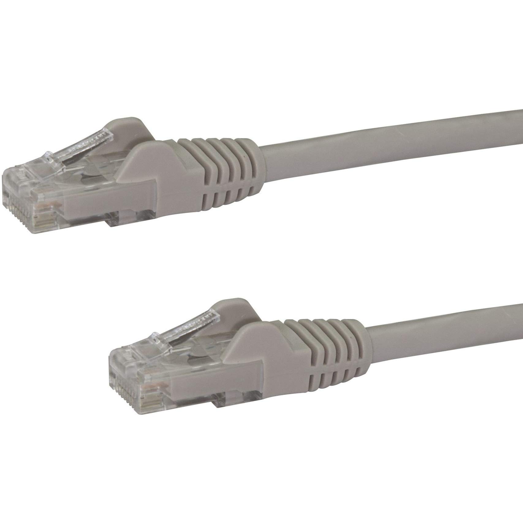 StarTech.com 7.5m CAT6 Ethernet Cable - Grey CAT 6 Gigabit Ethernet Wire -650MHz 100W PoE RJ45 UTP Network/Patch Cord Snagless w/Strain Relief Fluke Tested/Wiring is UL Certified/TIA (N6PATC750CMGR)