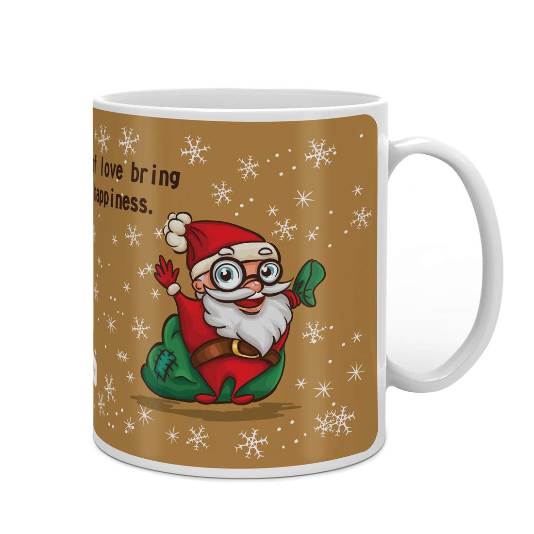 Buy Indigifts Christmas Mugs Christmas Wishes Printed Brown Coffee
