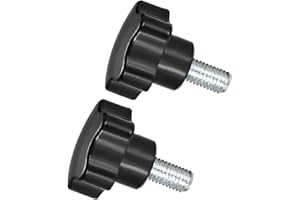 CoCud Star Clamping Knobs, M10 x 20mm Male Thread 48mm Head, Plastic Thumb Screw Grip Hand Knobs Threaded Bolt Black - (Applications: for Lathe Machinery), 2-Pieces