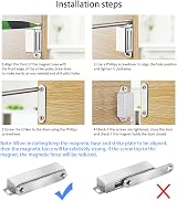 Onarway Magnetic Door Catch 10KG Strength 2 Pack Stainless Steel Chrome view 4