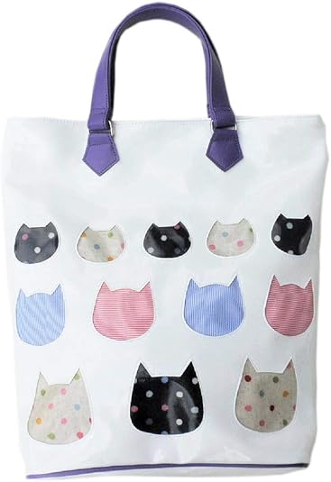 Amazon 日本製 猫柄パッチワークトート エナメルバック かわいい レディース 人気 ブランド トートバッグ