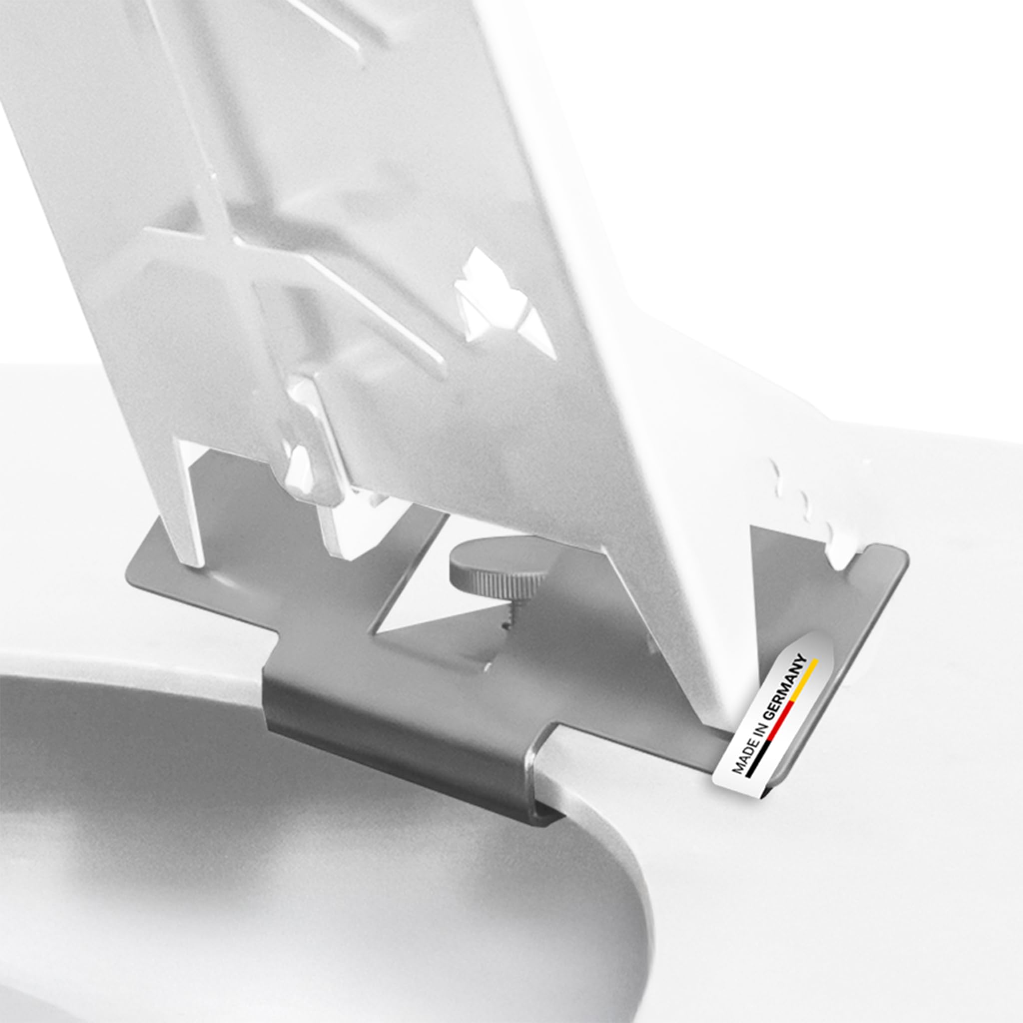 FENNEK Fire Plate Adapter for Flame Salmon Holder | For Fire Plates 5-15 mm Thick | Secure Hold Thanks to Knurled Nut | 100% Stainless Steel | Made in Germany