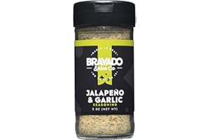 Jalapeno & Garlic Seasoning By Bravado Spice Gluten Free, Vegan, Low Carb Paleo All Natural 3 oz All Seasoning Bottle Award Winning Gourmet All Purpose Seasoning