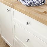 Furniware 12pk Brushed Satin Nickel Round Knobs 1.1" Kitchen Cabinet Drawer view 3