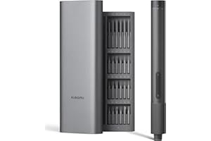 XIAOMI Electric Precision Screwdriver, All-Metal Gearbox, Powerful Magnetic Motor, Rechargeable Lithium Battery, S2 Steel Screwdriving Bits, Type-C Charging, Aluminium Alloy Case, Grey