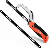 ValueMax Mini Hack Saw with Extra 1 Piece Bi-Metal 10 Inch Blade | Aluminum Small Metal Saw for Wood, PVC, Iron, Copper, Compact Metal Cutter Tool for Tight Spaces &amp; Small Objects