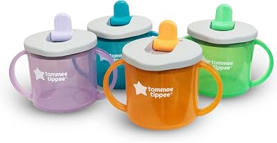 Tommee Tippee First Cup Sippy Cup 190ml 4m+ Flip-Up Spout 4 Pack