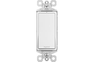 PASS & SEYMOUR Legrand radiant TM870WSLCC10 15 Amp Rocker Wall Switch with Locator Light, Single Pole Decorator Light Switches, White (1 Count)