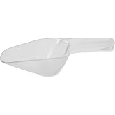 Rubbermaid Commercial Products Plastic Utility Ice Scooper, 6-ounce, Clear, Dishwasher Safe Kitchen Scoop for Weddings/Bar/Ice Bucket/Kitchen/Popcorn