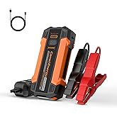Portable Jump Starter 3000A Peak Car Battery Pack, 12V Jump Box up to 9.0L Gasoline and 7.0L Diesel Engine with Lights and Jumper Cable, 500 Lumen Lights