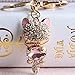 Bro'Bear Cute Kitten Sparkling Keychain Blingbling Crystal Rhinestone Handbag Charm for Cat Animal Lovers Diamond Kitty Key Ring/Chain Holder Purse Car Hanging Pendant Decoration Gift (Pink)
