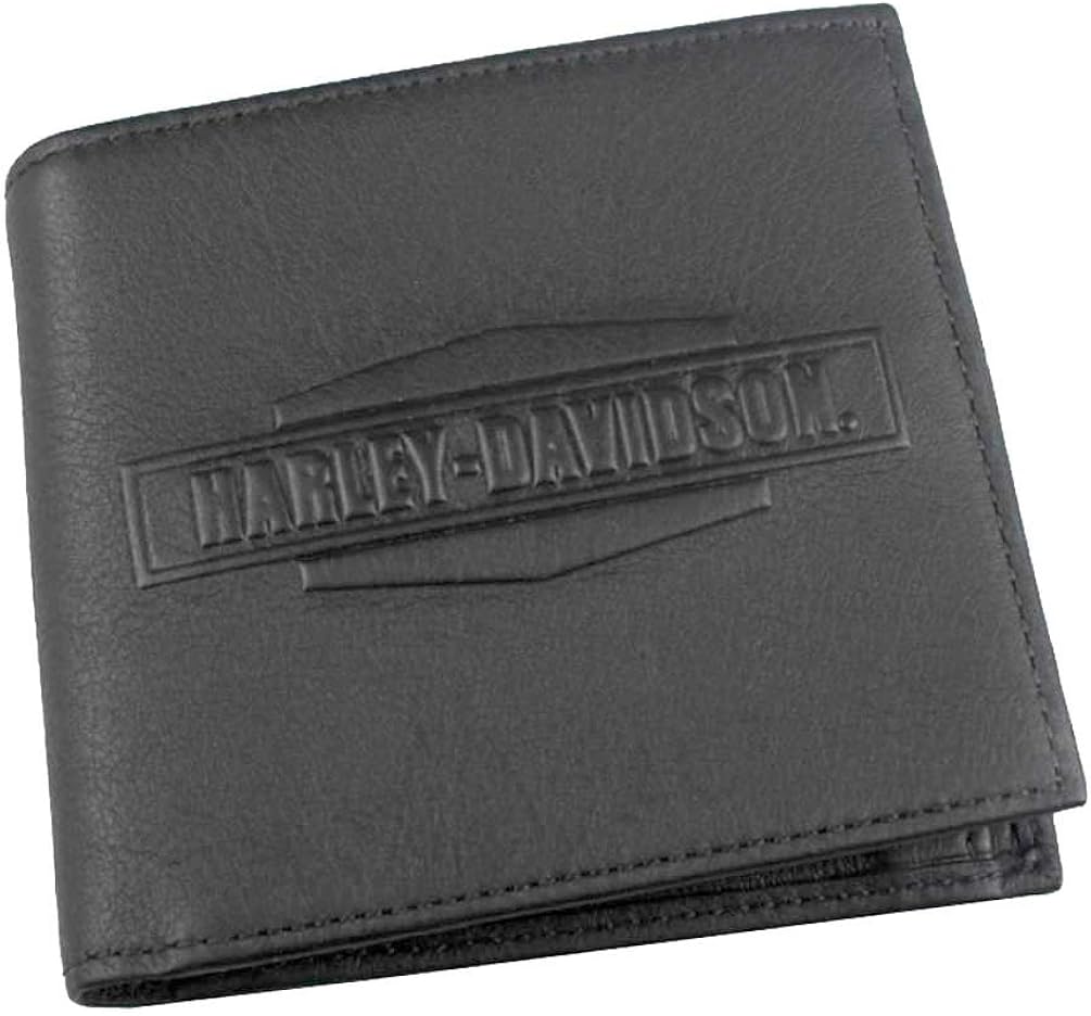 HarleyDavidson Men's International Tall BiFold Wallet, Black IM7915L