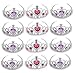 Dazzling Toys 12 Pk Princess Dress Up Crowns - Tiaras for Little Girls, Kids Jewelry to Pretend & Play, Crown for Birthday & Halloween Costume Party, Tiara With Cute Rhinestone, Royal Hair Accessories