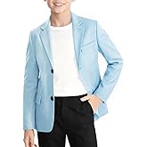 Haloumoning Boys Blazer Kids Lapel Button Down Suit Jacket Sport Coat with Pockets 5-14 Years
