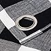 Lorraine Home Fashions 09570-V-00146 BLACK Courtyard Grommet Window Curtain Valance, Black/Off White, 53