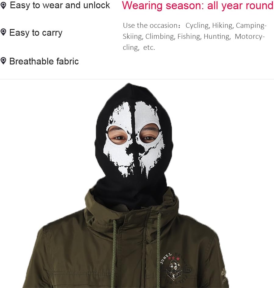 ANUIMOAR Unisex Face Mask Sun Dust Wind Protection Hooded Skull Cycling Hiking Bandana : Sports & Outdoors